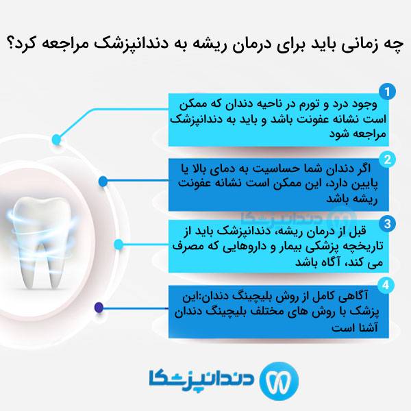 مراحل درمان ریشه دندان ها