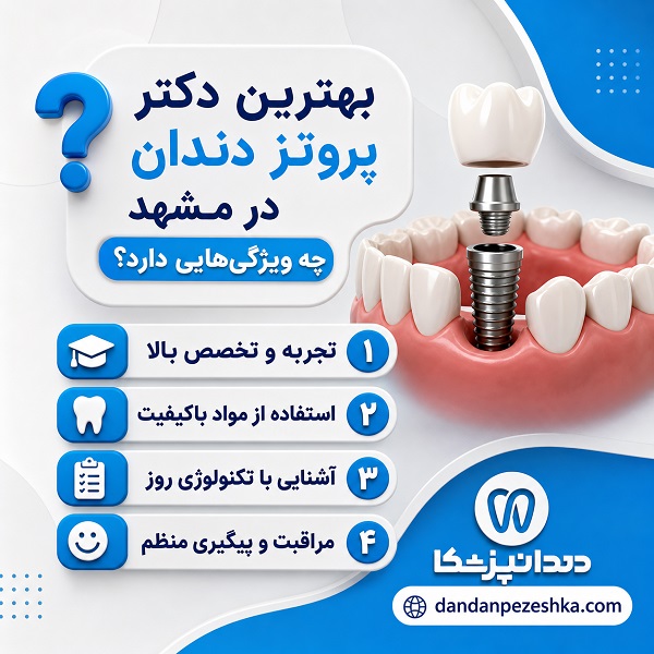چرا انتخاب بهترین دکتر پروتز دندان در مشهد اهمیت دارد؟