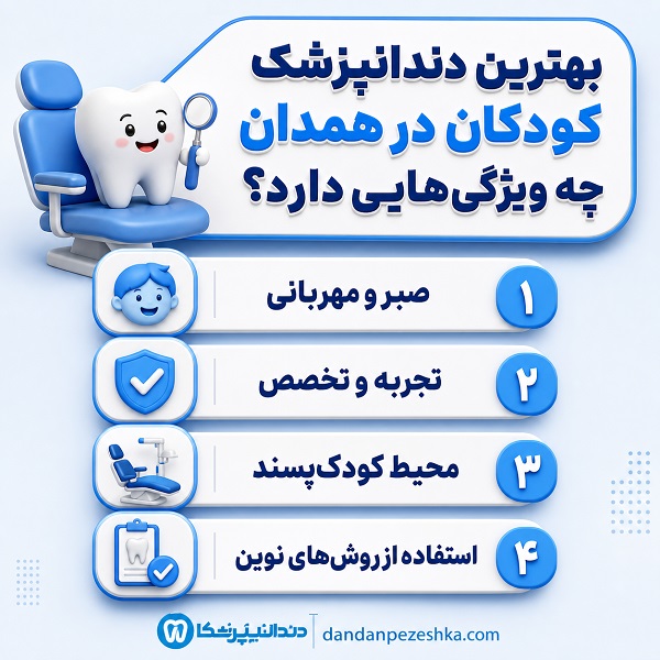بهترین دندانپزشک کودکان در همدان چه ویژگی‌هایی دارد؟