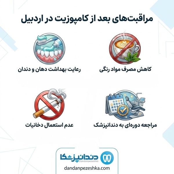 مراقبت‌های بعد از کامپوزیت در اردبیل