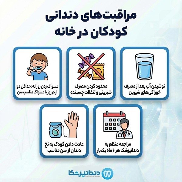 مراقبت های دندانی کودکان در خانه