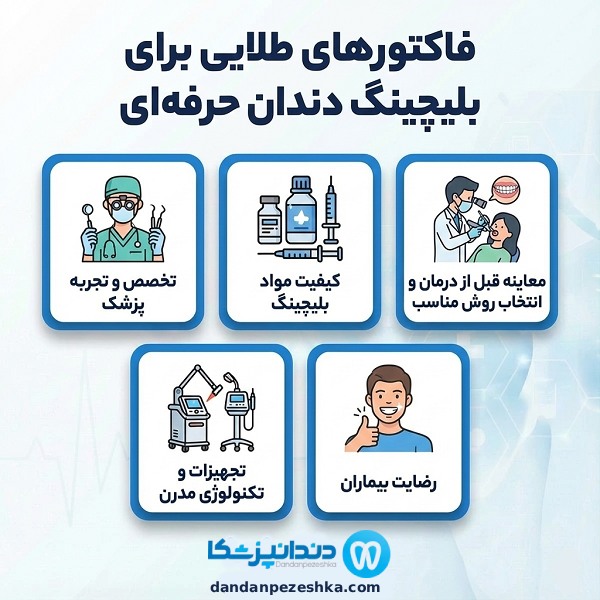 فاکتورهای طلایی برای بلیچینگ دندان حرفه ای