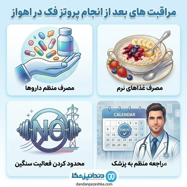 مراقبت های بعد از انجام پروتز فک در اهواز