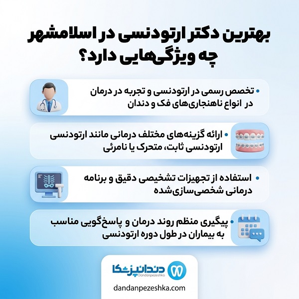 بهترین دکتر ارتودنسی در اسلامشهر چه ویژگی‌هایی دارد؟
